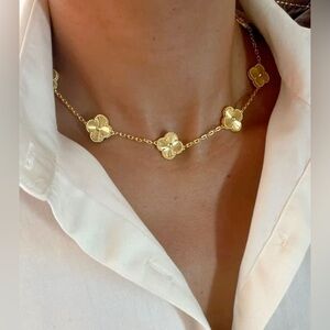 Gold Clover Necklace Alhambra Inspired